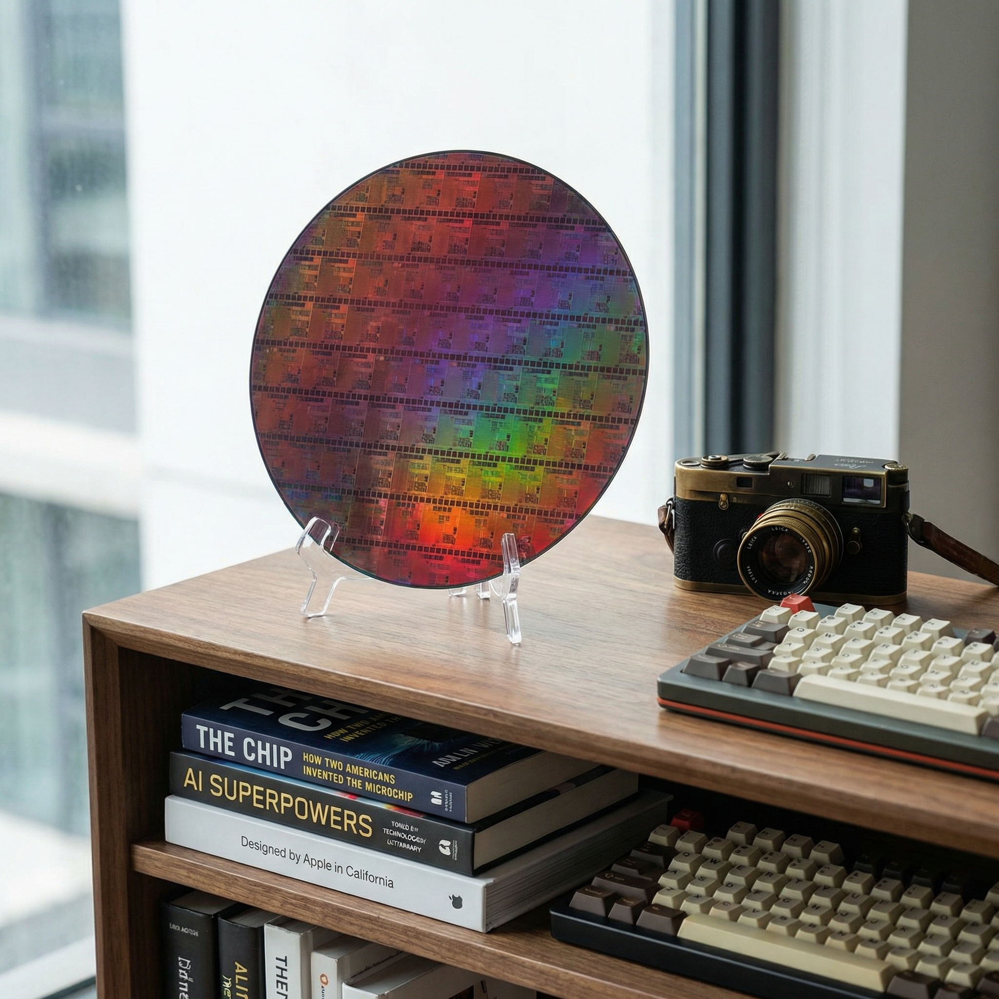 Genuine 12/14-inch Silicon Wafer — Engineering Sample (Display Only)