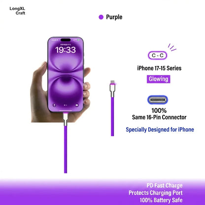 240W USB-C Cable - Purple Color Card
