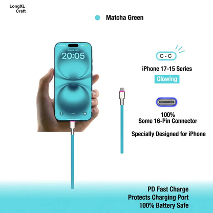 240W USB-C Cable - Matcha Green Color Card