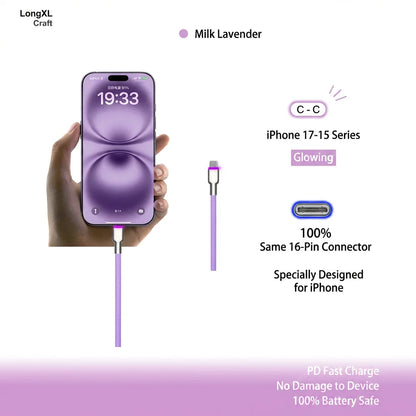 240W USB-C Cable - Milk Lavender Color Card